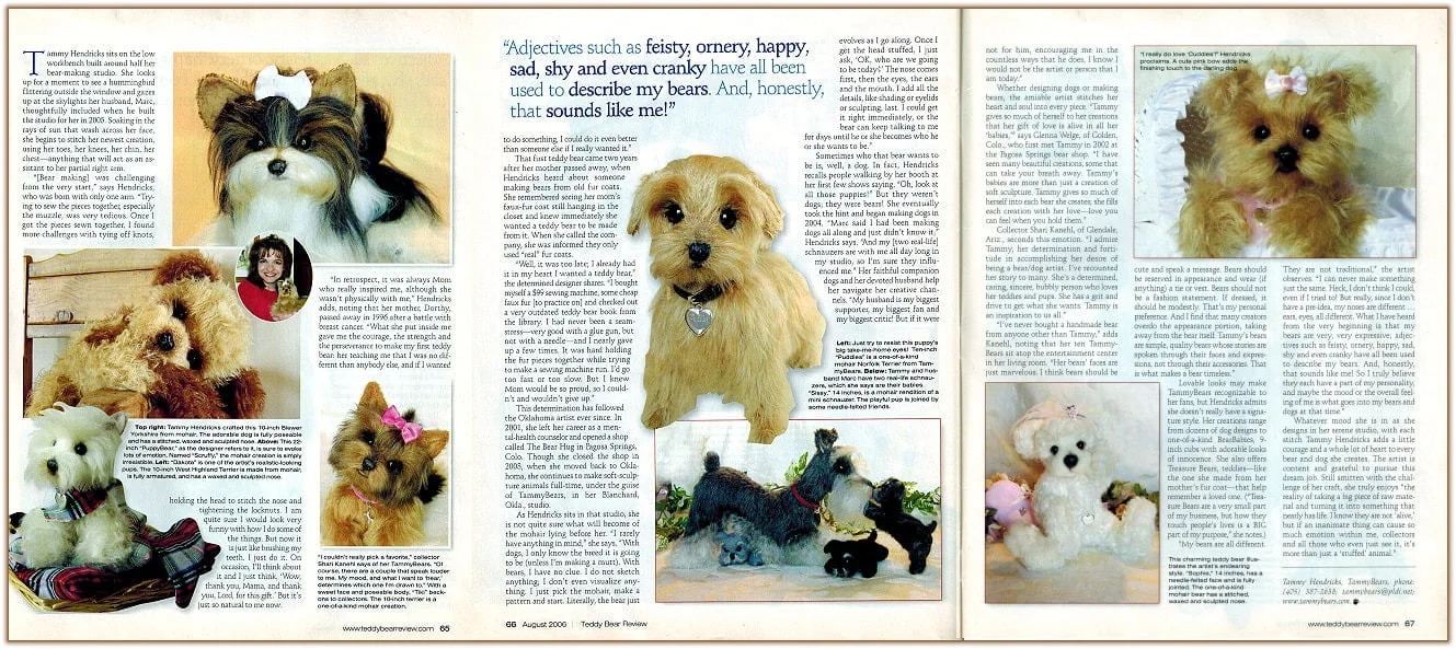 Heart in Hand magazine article about TammyBears.