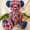 Red Plaid memory bear made from shirt.