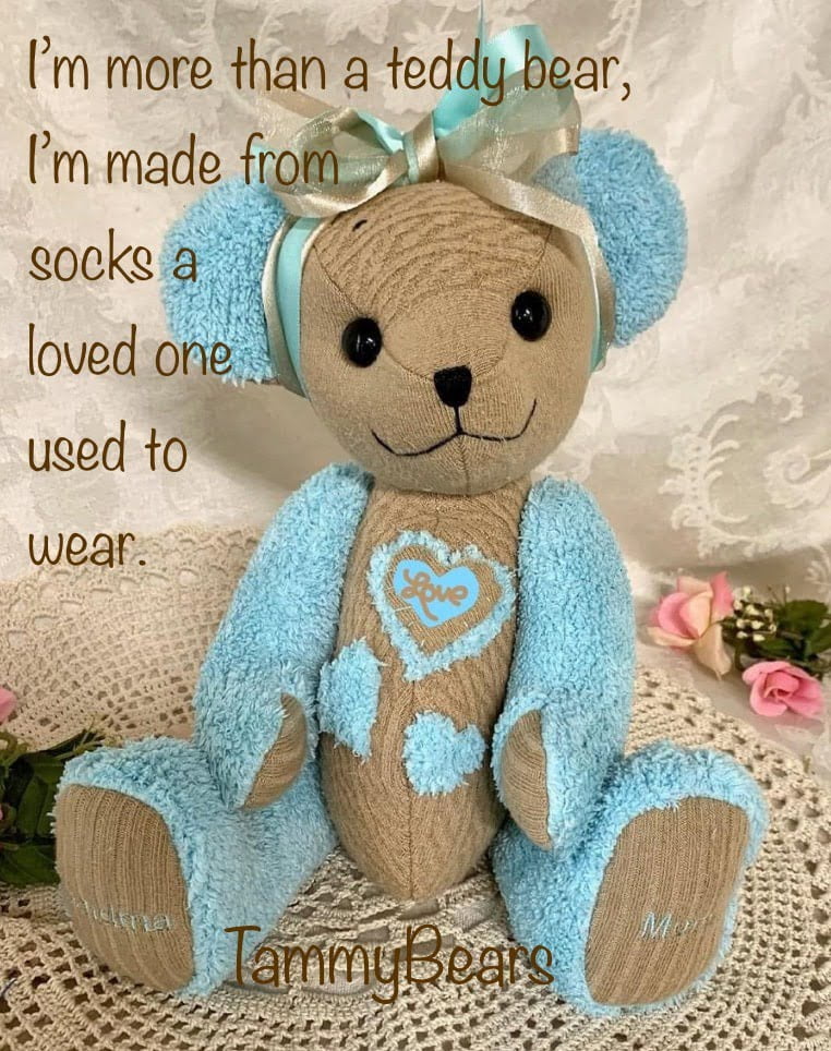 teddy bear made from several pairs of socks.