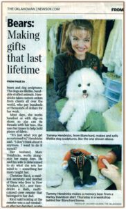Gifts that last a Lifetime Newspaper article about TammyBears and her dogs.